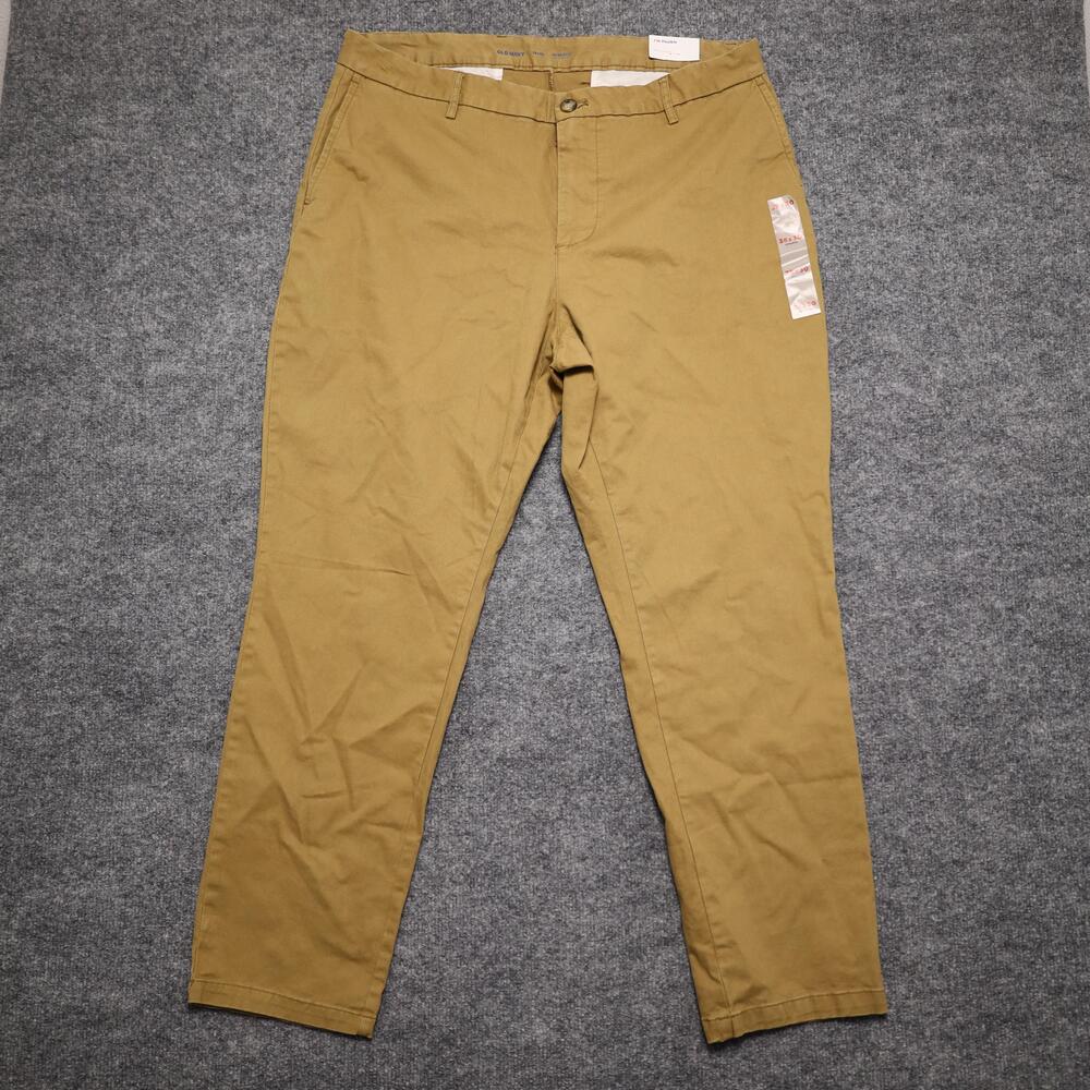 Old Navy Pants Mens 38x30 Brown Athletic Built-In Flex Chino Stretch Casual